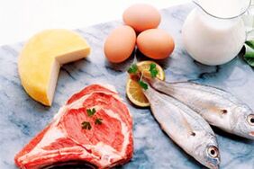 Alimentos proteicos para la dieta ceto.