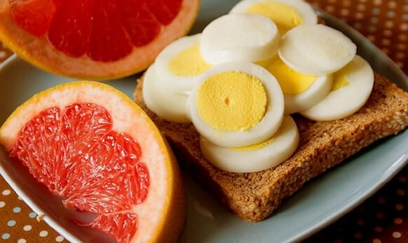 huevos y pomelo para la dieta maggi