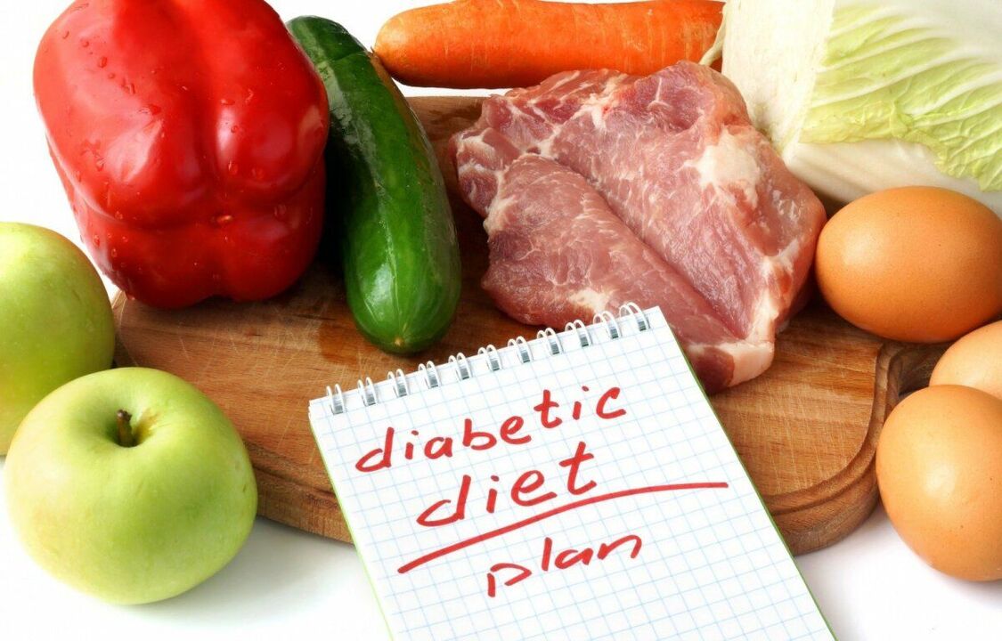 Plan de alimentación dietética para diabéticos