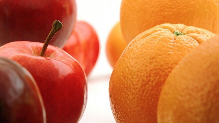 manzanas y naranjas para la dieta japonesa